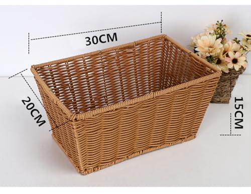 12" Poly Wicker Bread Basket