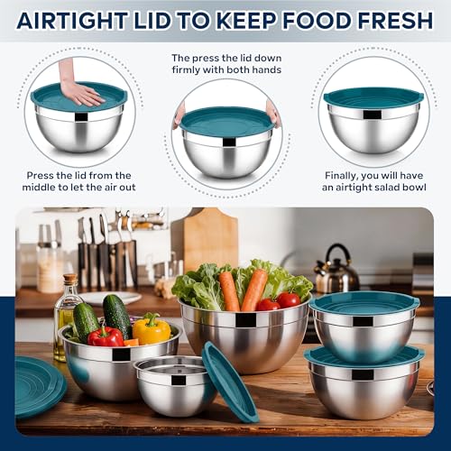 Mixing Bowls with Lids Set (5 Count)