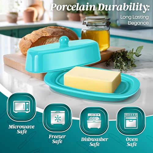 Standard Ceramic Butter Dish with Lid for Countertop