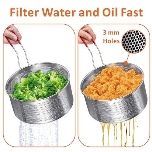 Deep Fryer Basket 304 Stainless Steel for Frying French Fries Cooking