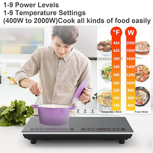 Double Induction Cooktop 2 Burner 110V 4000W Portable Table Stove