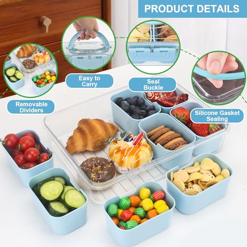 Snackle Box Snack Container Tray with Lid