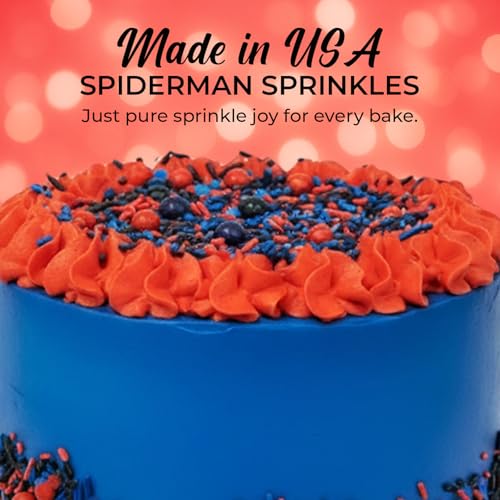 Spiderman Sprinkles for Cake (4 Ounce)