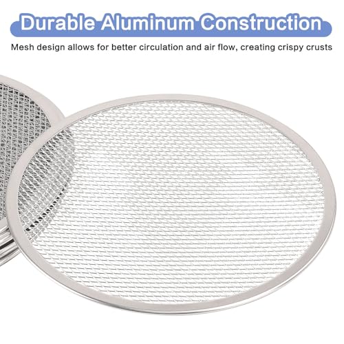 Pizza Screen 10 Inch 2 Pack Aluminum Pizza Pan Restaurant (100 Count)