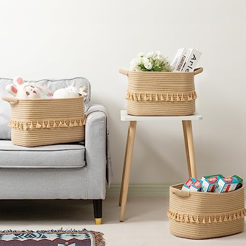 Storage Basket 3 Pack for Organizing (16 Ounce)