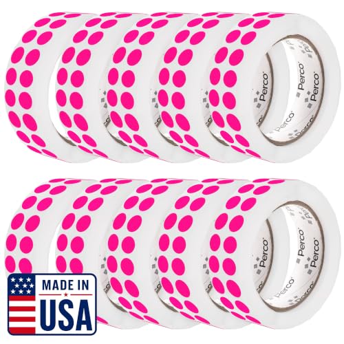Neon Pink Perforated Round Circle Dot Sticker 1 (80 Count)