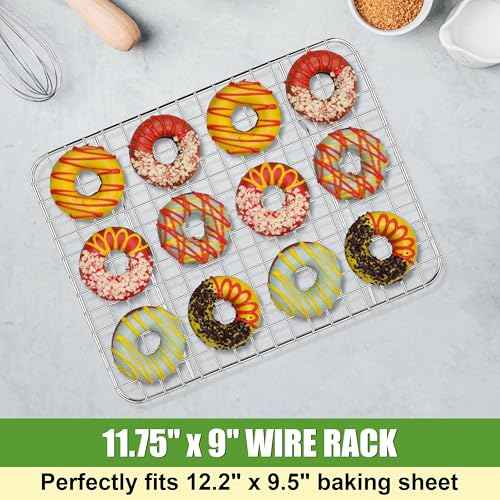 Stainless Steel Cooling Rack Set for Quarter Sheet Pan (4 Count)