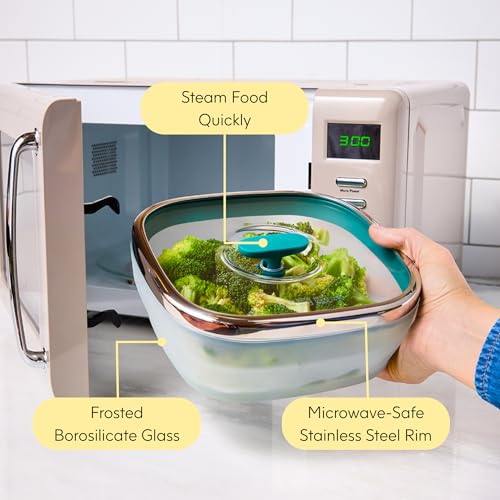 5.5 Cup Square Glass Food Storage with Lid