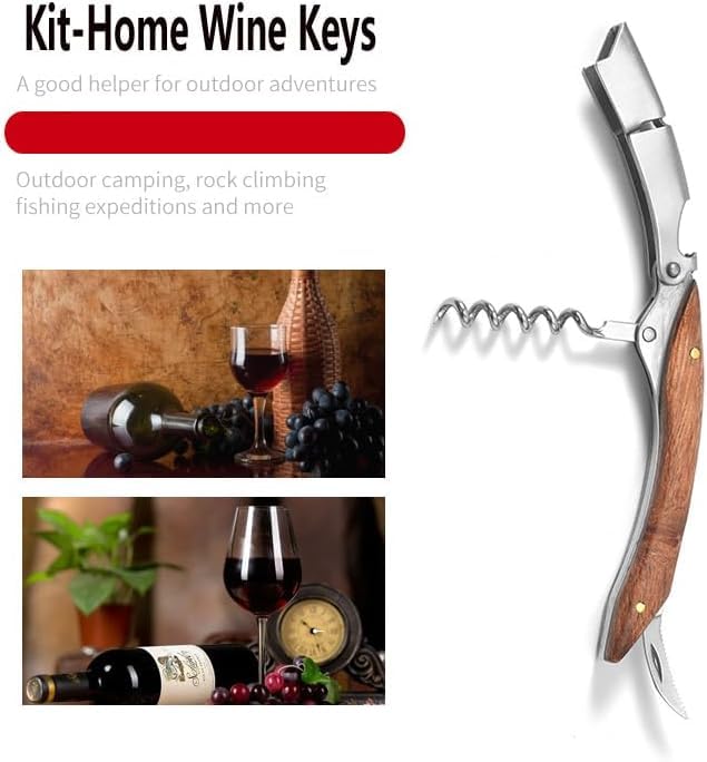 Professional Waiter Corkscrew Wine Key for Bartenders Set of 3 (3 Count)