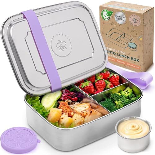 Stainless Steel Bento Box + Condiment Container