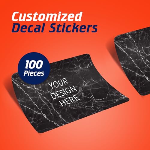 Custom Vinyl Stickers Your Image (100 Count)