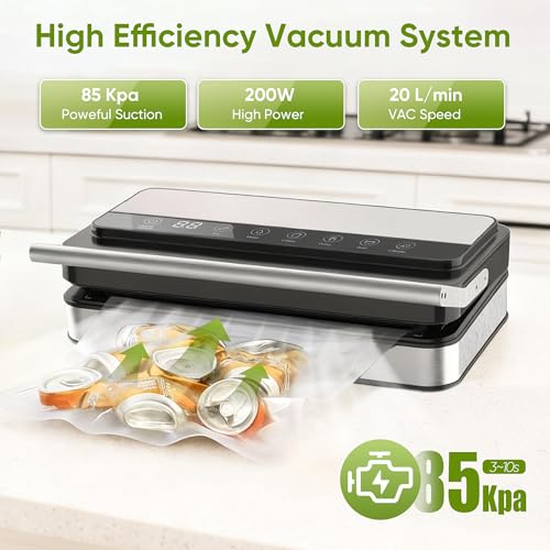 85Kpa Food Vacuum Sealer with Digital Timer