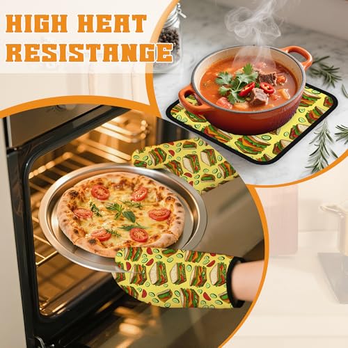 Cute Sandwich Oven Mitts and Pot Holders (4 Count)