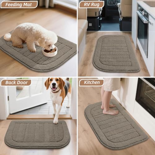 2 Pack 30x18 in Kitchen Rugs Non Slip Washable Sink Rug Set