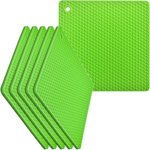 Silicone Square Trivets Mat (6 Count)