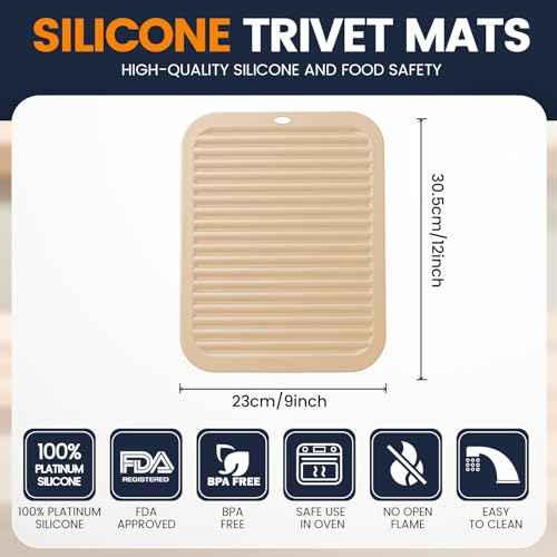Silicone Trivet Mats 4 Heat Resistant Pot Holders Multipurpose Non