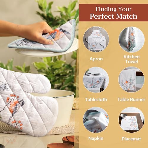100% Cotton Oven Mitt & Pot Holder Set