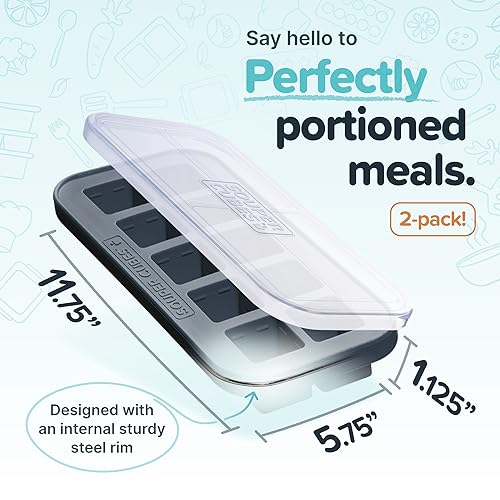 2 Tbsp Silicone Freezer Molds with Lids (2 Count)