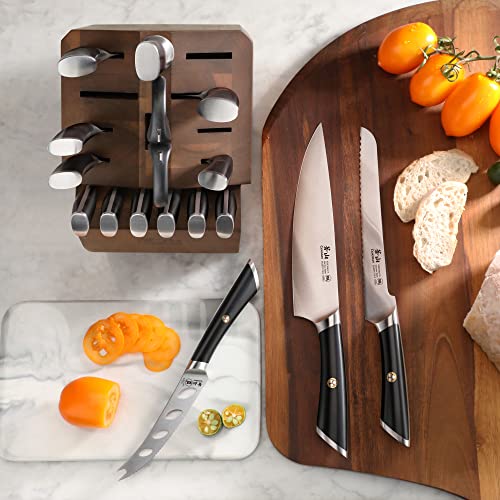 ELBERT Series German Steel Forged Knife Block Sets (17 Count)
