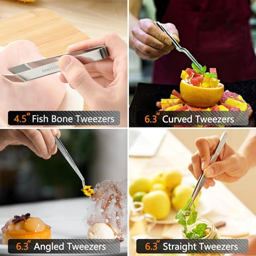 6 Pcs Cooking Tweezer Tongs (6 Count)