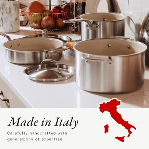 Cookware 8 QT CeramiClad Non Stick Stock Pot with Lid