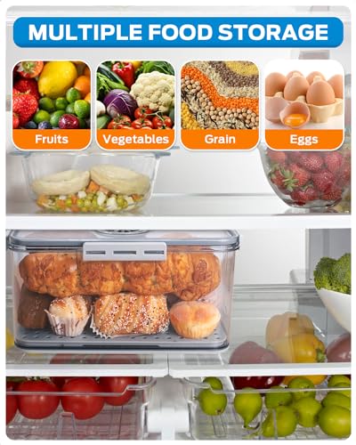 Bread Box 2 Pack Bread Storage Container Airtight Recording Time Bread Box for Kitchen Countertop Plastic Bread Keeper with Lid for Homemade Bread (2 Count)