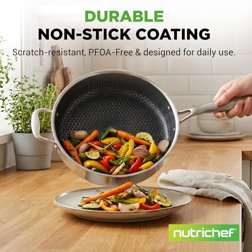 3.4QT Deep Frying Pan with Lid