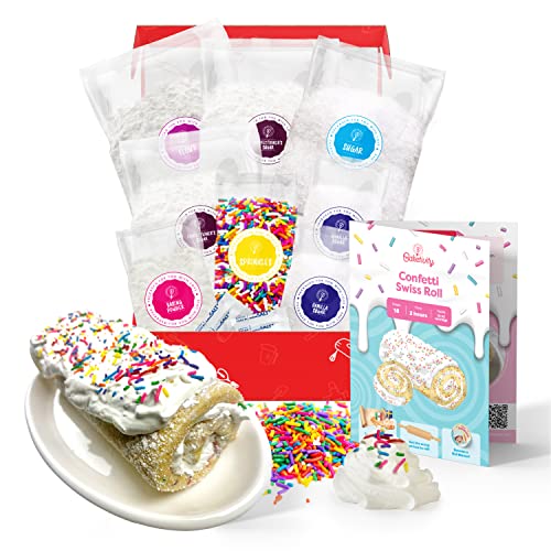 Confetti Swiss Roll Kids Baking Kit with PreMeasured Ingredients (15 Count)