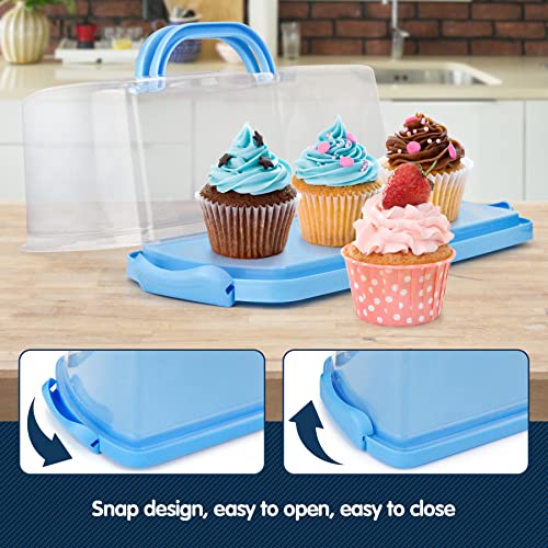 2 Pack Plastic Rectangular Bread Box with Clear Lid (2 Count)