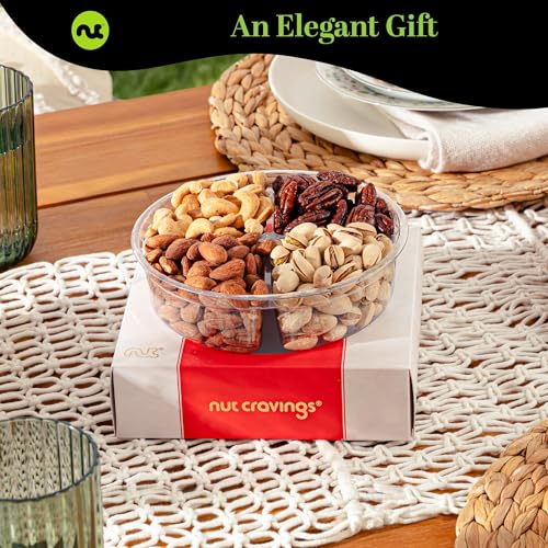Mixed Nuts Gift Basket in Red Gold Box