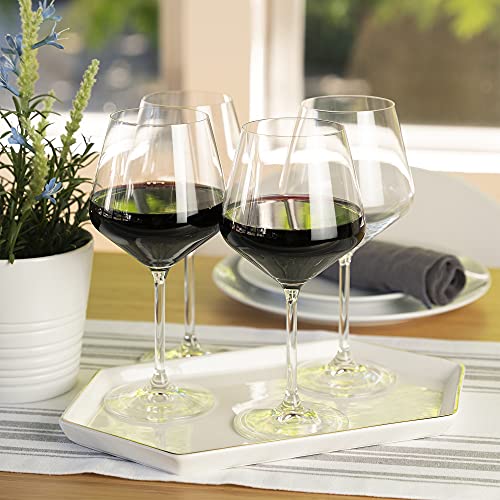 Style Burgundy Wine Glasses (4 Count)