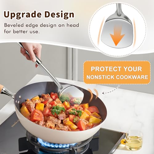 2 Pcs Stainless Steel Spatulas Set (2 Count)