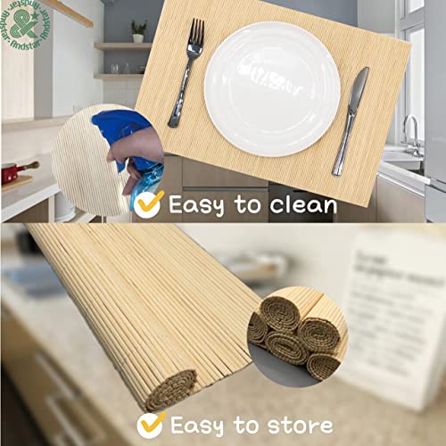 8 Pack 17.7x11.8 Bamboo Placemats (8 Count)
