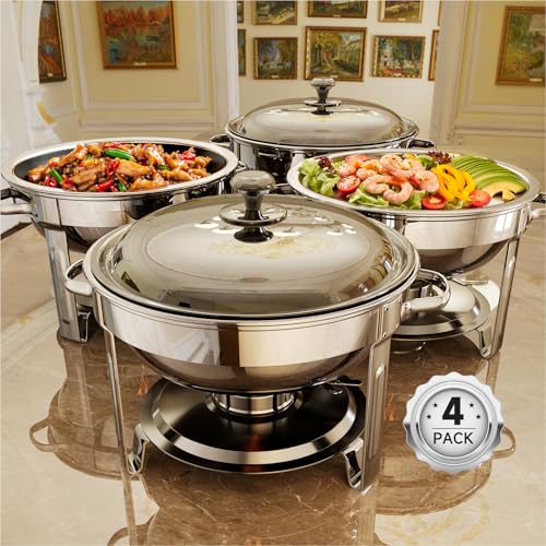 Chafing Dishes for Buffet (4 Count (5QT each))