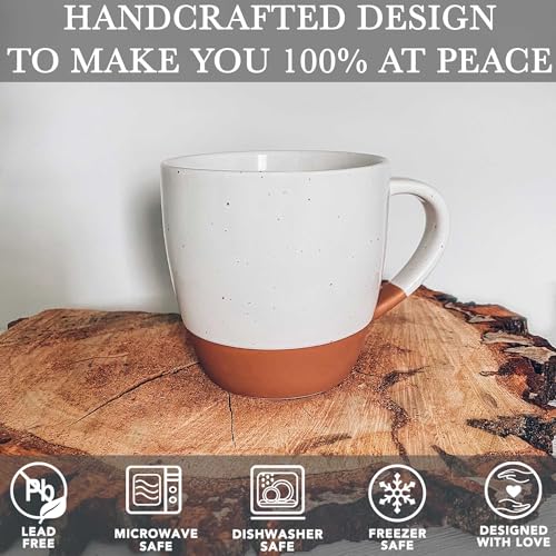 Ceramic Large Latte Mug Set of 4 (4 Count)