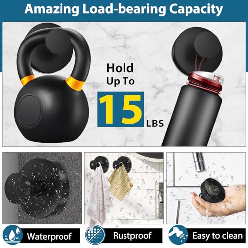 Suction Cup Hooks for Shower (4 Count)