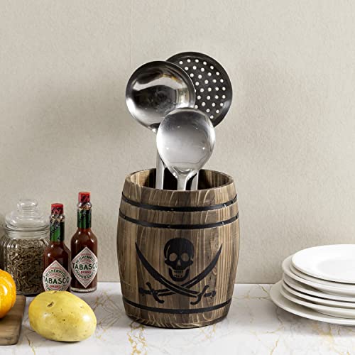 Pirate Rum Cask Utensil Crock