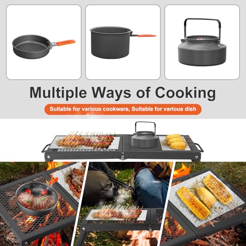 Portable Folding Charcoal Grills for Outdoor Cooking Bonfire BBQ
