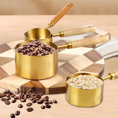 4 Piece Gold Measuring Cups Set (4 Count)