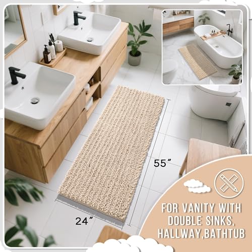 Bathroom Runner Rug 55x24 Inch