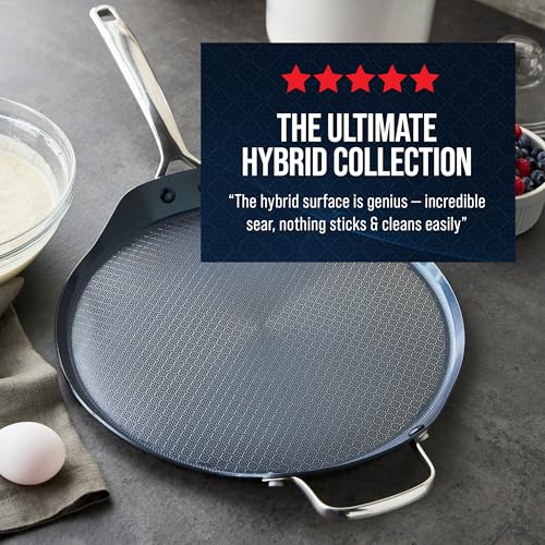 Hybrid 12" Stainless Steel Nonstick XL Griddle Pan