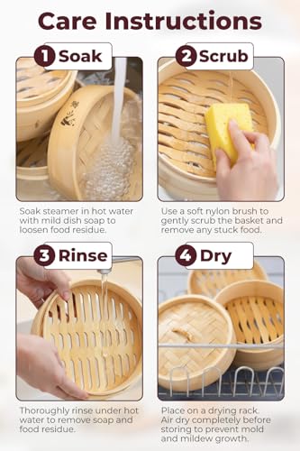 54 Piece Bamboo Steamer Basket Set