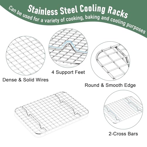 Toaster Oven Pan with Rack Set (4 Count)
