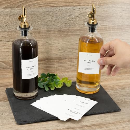 Oil and Vinegar Dispenser with Metal Pour Spout (2 Count)