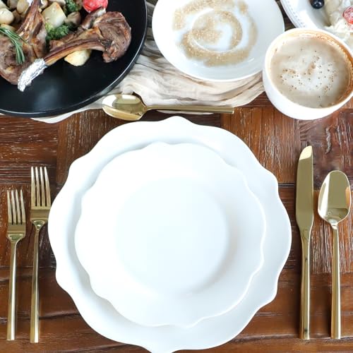 Gold Silverware Set with Hexagon Handle 20 Pieces Service for 4 (4 Count)