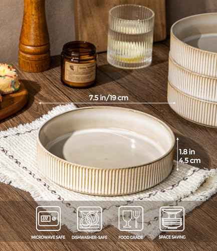 7.5 Inch Pasta Bowls Set of 4 (4 Count)