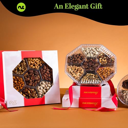Mixed Nuts Gift Basket in Red Gold Box (16 Ounce)