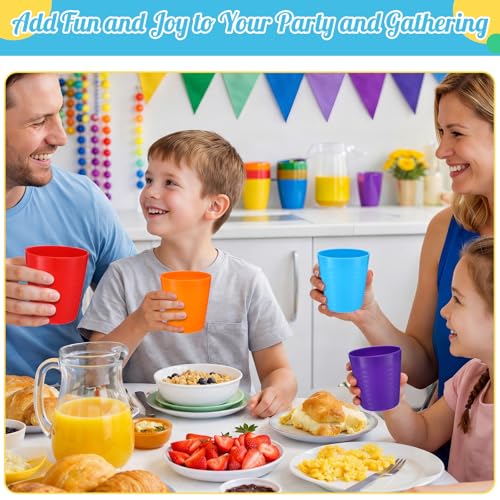 36 Pcs Kids Plastic Cups 8 oz Drinking Toddler Cups (36 Count)