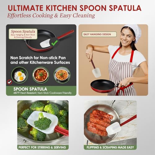 Commercial Spoonula Rubber Spatula Set