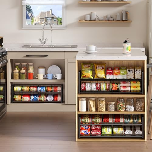 Extra-Long 2-Tier Stackable Can Organizer for Pantry (2 Count)